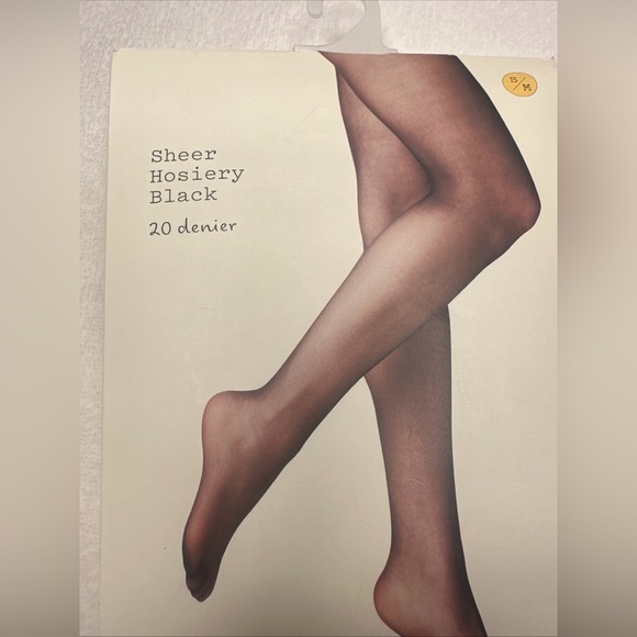 A New Day Sheer Hosiery Black tigths Size Small Medium S/M 1 Pair - Picture 2 of 5